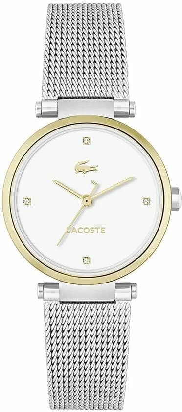Montre Lacoste 2001337 au cadran blanc épuré avec index discrets et boîtier argenté
