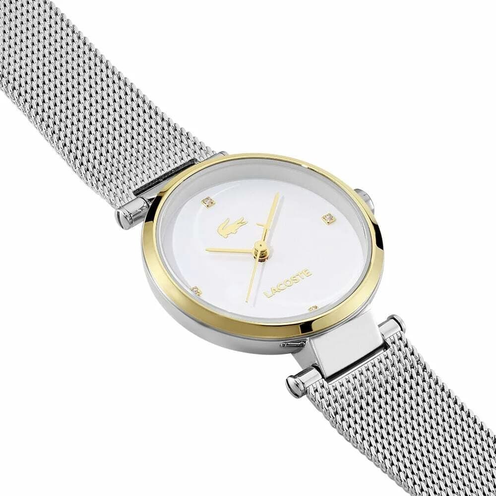 Montre Femme Lacoste Orba 2001337 bracelet maille milanaise argenté cadran blanc vue 2