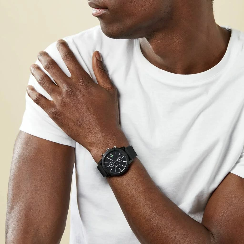 Montre Lacoste 2010972 Bracelet Silicone Noir Multifonctions vue 7