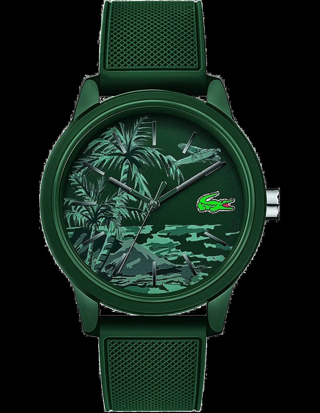 Montre Lacoste 2011023 avec cadran vert soleil et boîtier résine, style sport chic