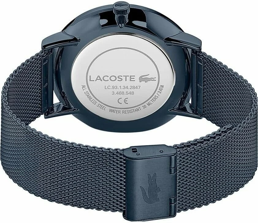 Bracelet Lacoste 2011058 maille milanaise en acier inoxydable, finition satinée, boucle déployante