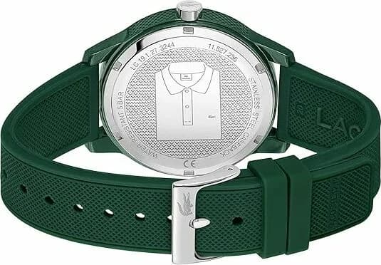 Bracelet Lacoste 2011135 en silicone vert vif, souple et résistant, idéal pour un usage quotidien et sportif