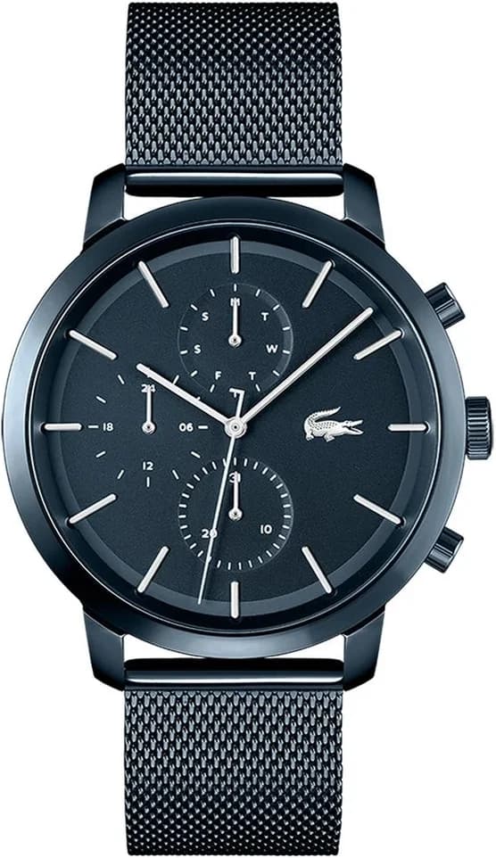 Montre Lacoste 2011196 au cadran bleu soleil et acier brossé, style sport chic