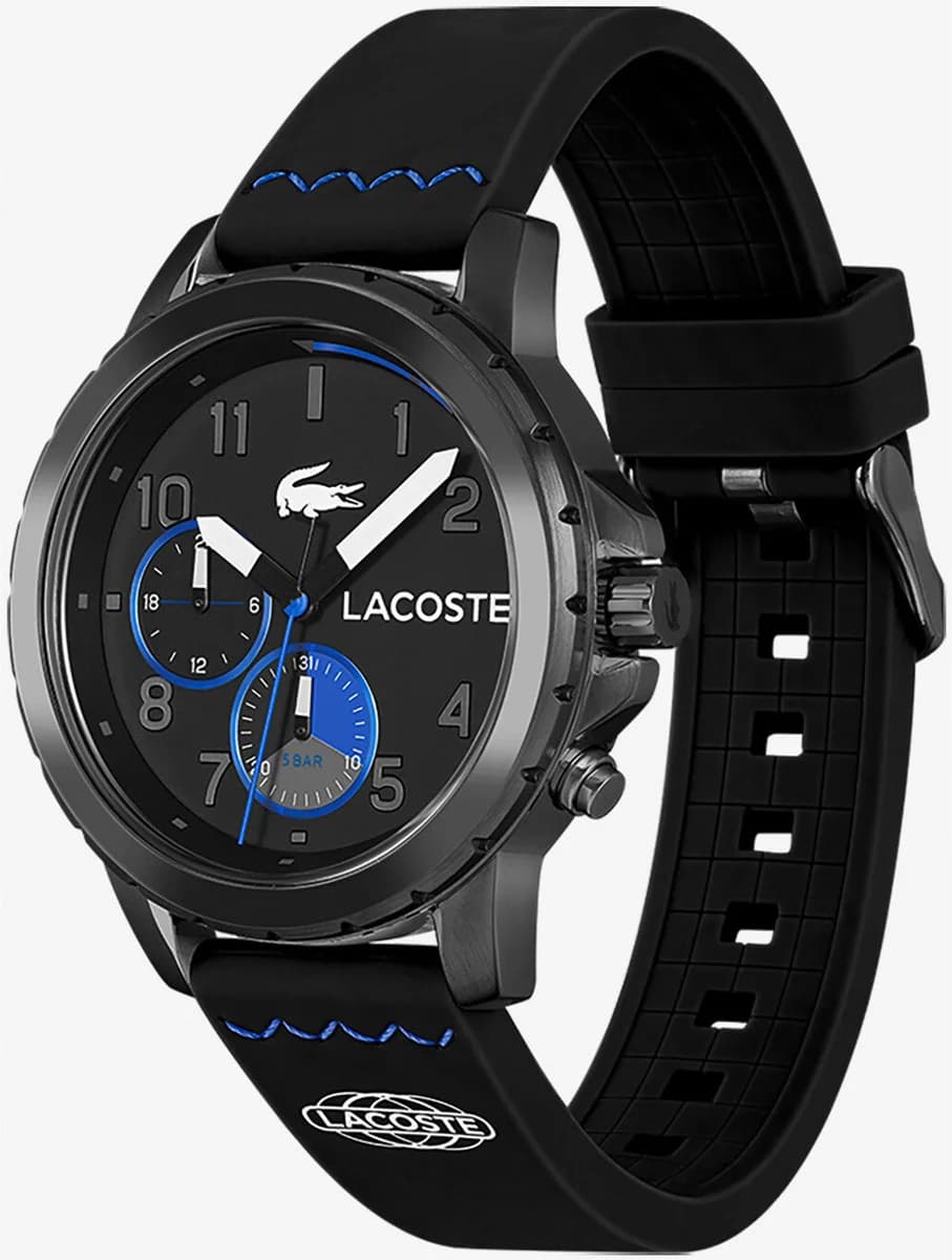 Montre Homme Lacoste 2011206 Bracelet Silicone Noir Multifonctions vue 2