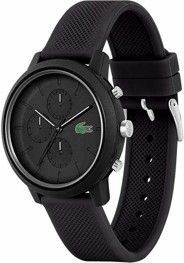 Cadran Lacoste 2011243 avec compteurs chrono, aiguilles luminescentes, date à 4h30, style moderne et lisible