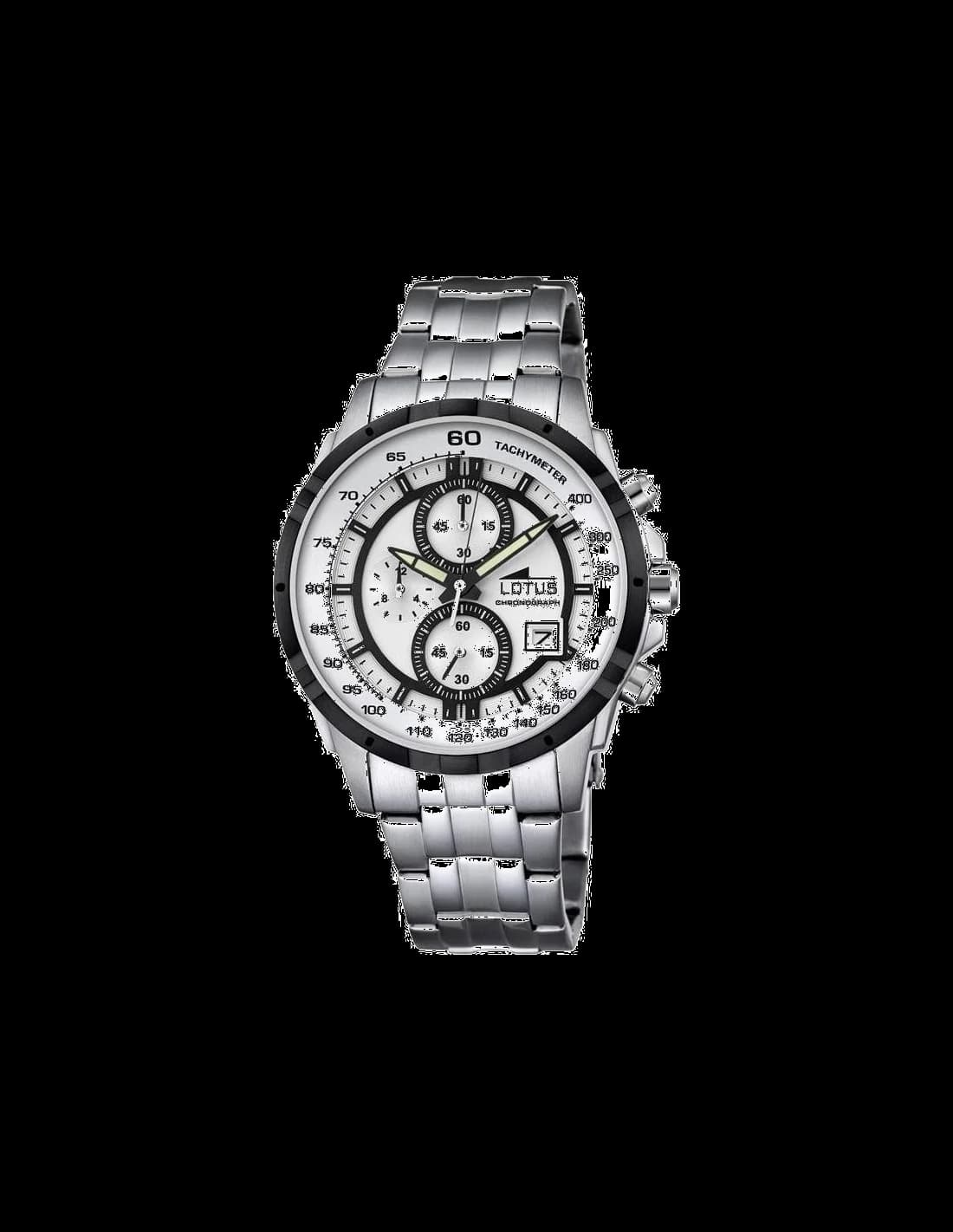 Montre Lotus L10130/3 au cadran argenté et index bâtons, style classique et sportif