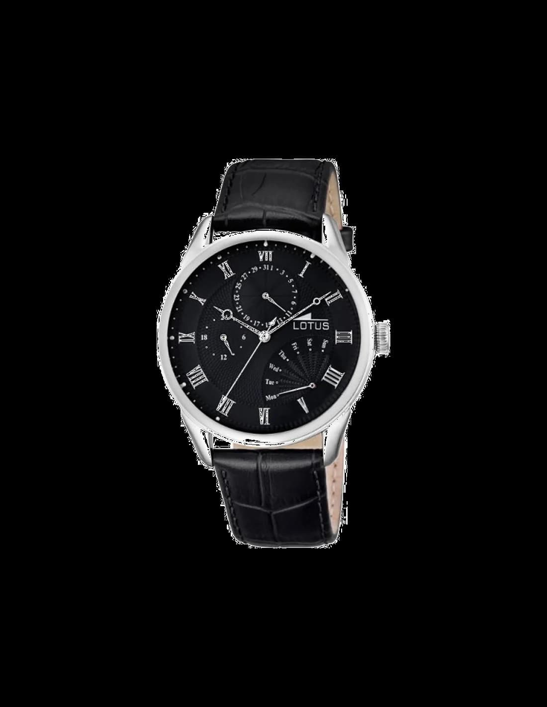 Montre Lotus L10131/4 au cadran noir profond et style trendy épuré