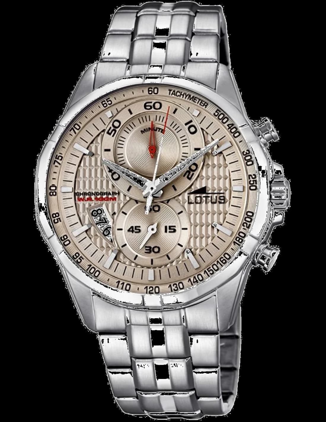 Montre Lotus L10132/1 argentée avec cadran gris soleillé, style classique et élégant