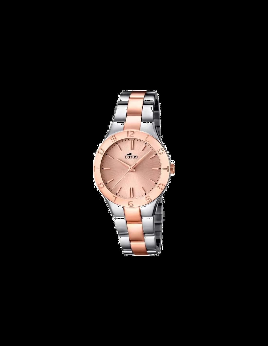 Montre Lotus L15896/2 au cadran blanc nacré et index dorés, style tendance et élégant