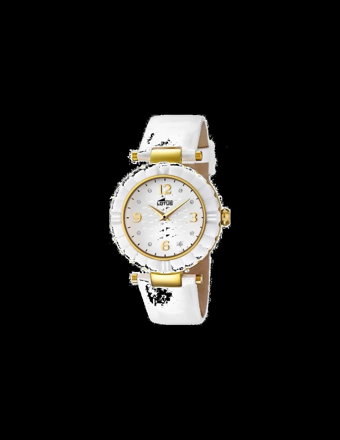 Montre Lotus L15912/5 au cadran blanc nacré et index dorés, style chic et féminin