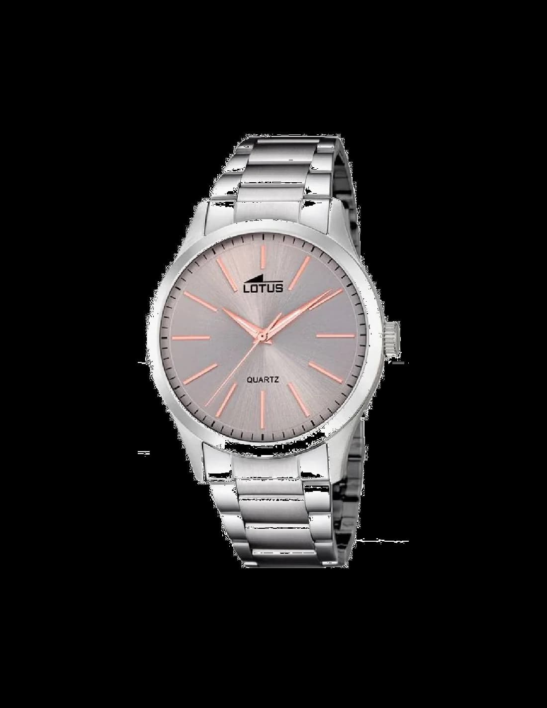 Montre Lotus L15959/8 avec cadran bleu minimaliste et bracelet cuir noir, style épuré élégant