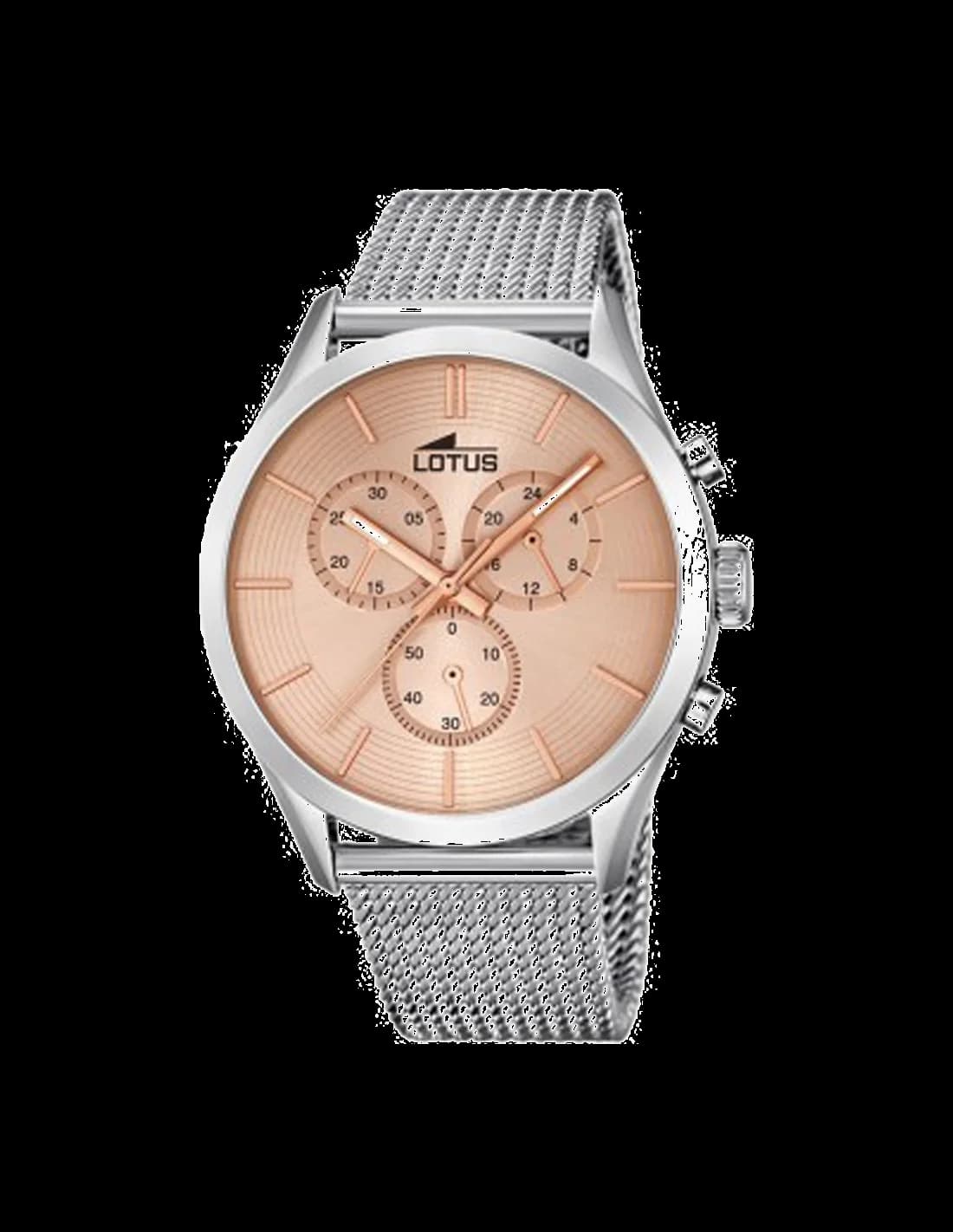 Montre Lotus L18117/3 argentée style classique élégant cadran blanc chiffres romains index
