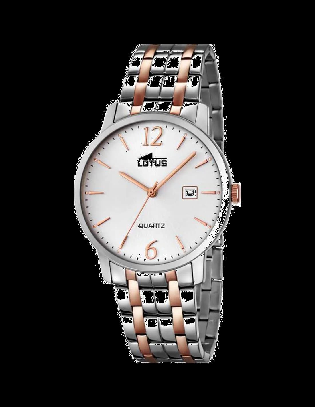 Montre Lotus L18176/2 argentée avec cadran gris soleillé, style classique intemporel