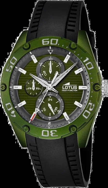 Montre Lotus L18183/2 noire avec cadran noir mat et index argentés, style sport chic