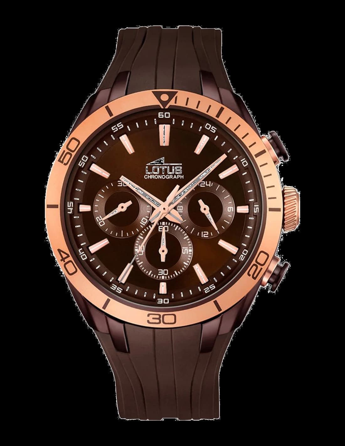 Montre Lotus L18194/1 avec cadran marron soleil et aiguilles argentées, style smart casual élégant