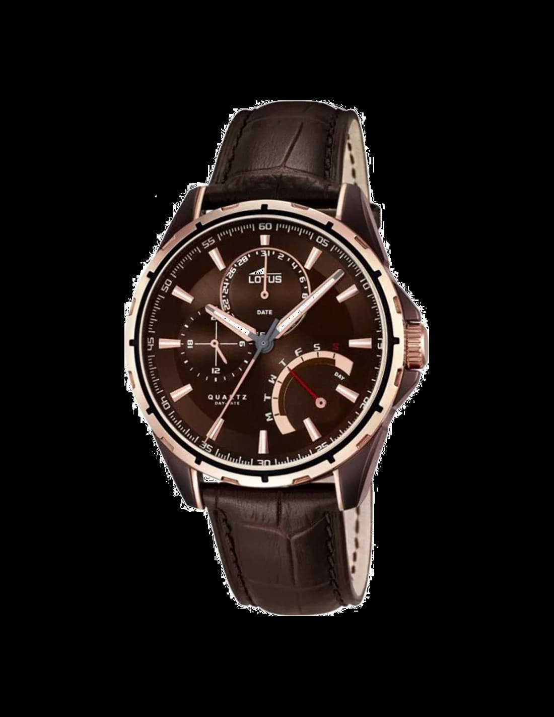 Montre Lotus L18211/1 au cadran marron élégant et aiguilles dorées pour un style smart casual