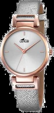 Montre Lotus L18229/1 au cadran argenté avec finition soleillée et index appliqués, style élégant et féminin