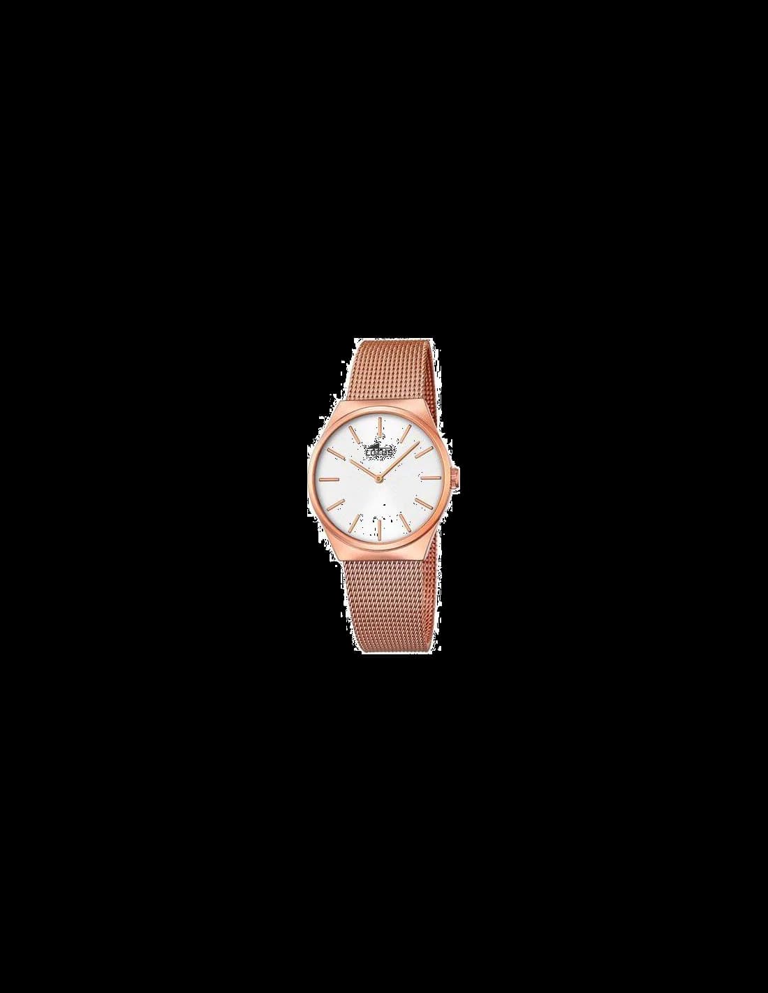 Montre Lotus L18289/1 au cadran blanc nacré et index dorés, style élégant et raffiné