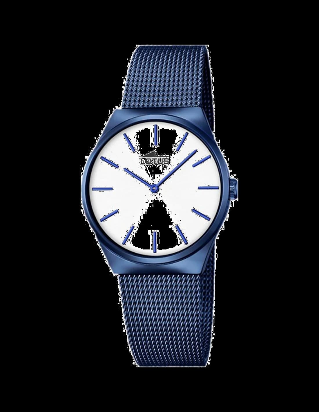 Montre Lotus L18290/1 au cadran bleu soleil, index argentés et aiguilles dauphine, style élégant et raffiné