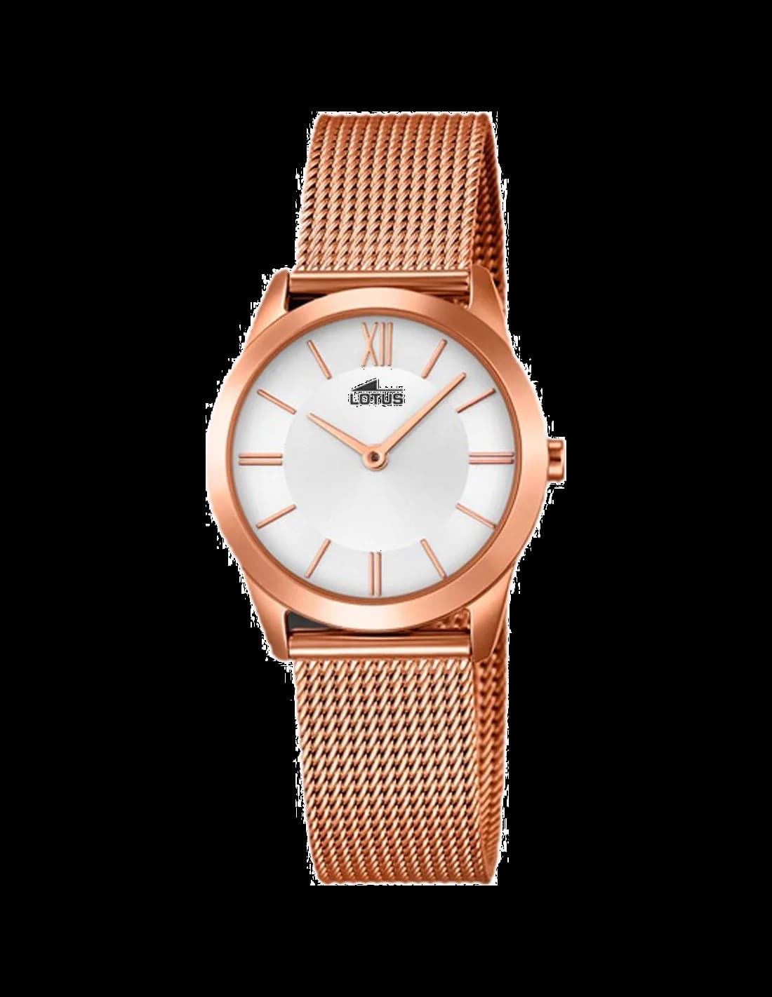 Montre Lotus L18293/1 au cadran blanc nacré et index dorés, style élégant et raffiné