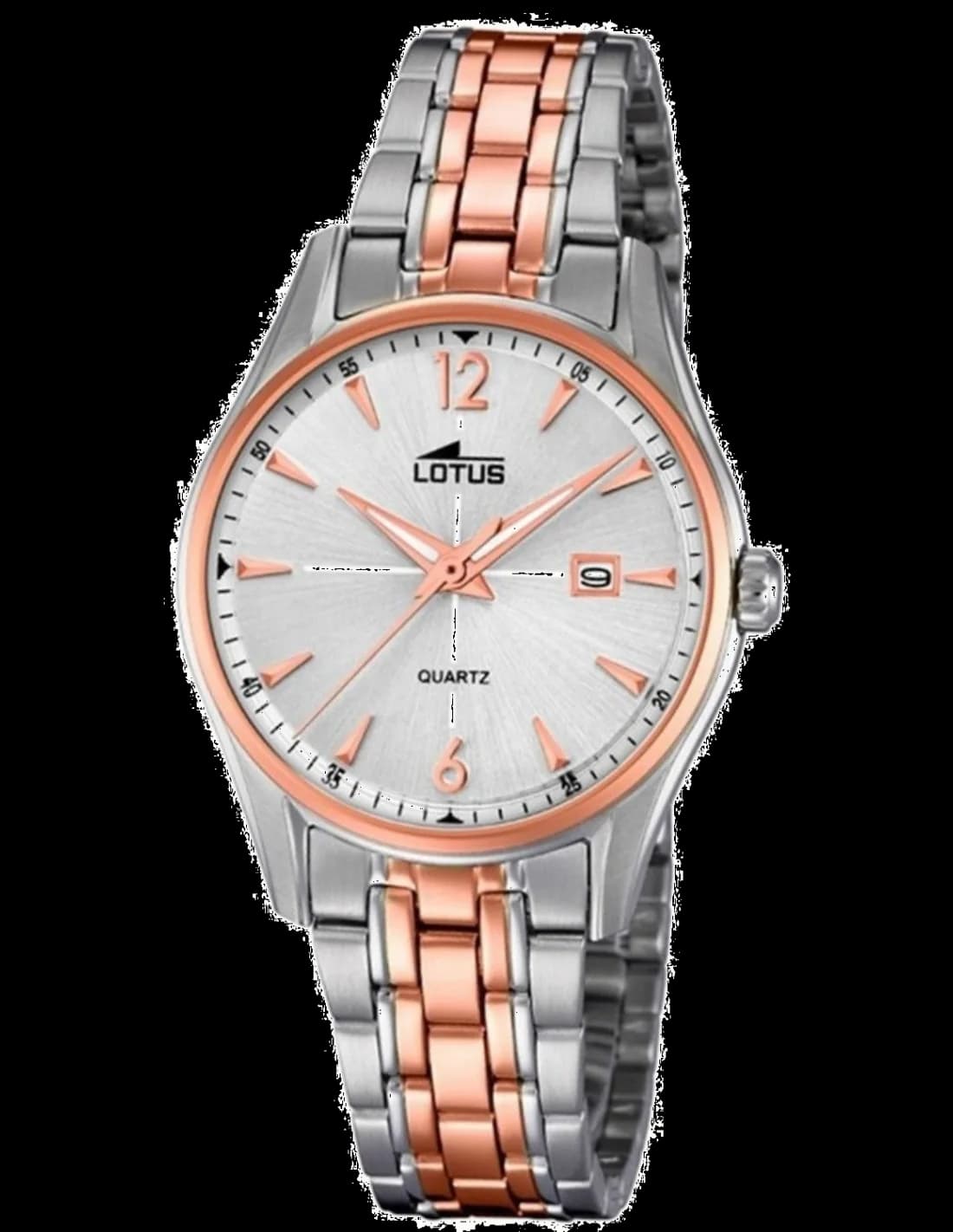 Montre Lotus L18378/2 avec cadran blanc et index dorés, style élégant et raffiné