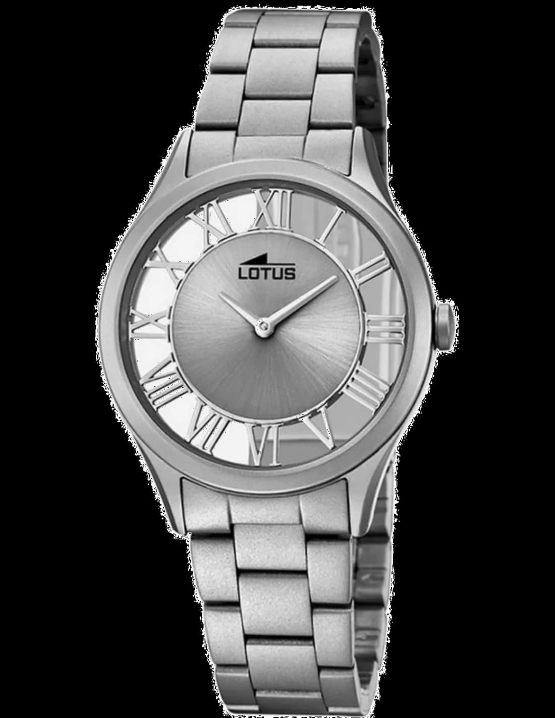 Montre Lotus L18398/1 en acier doré avec cadran blanc nacré, index dorés et aiguilles fines, style élégant et féminin