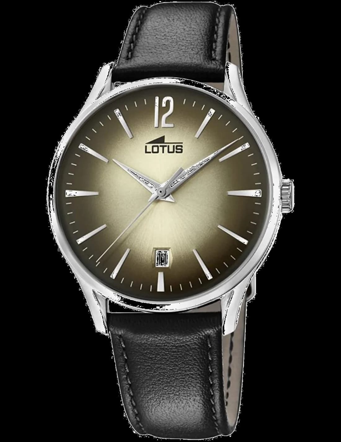 Montre Lotus L18402/2 au cadran noir profond et aiguilles luminescentes, style classique et sportif