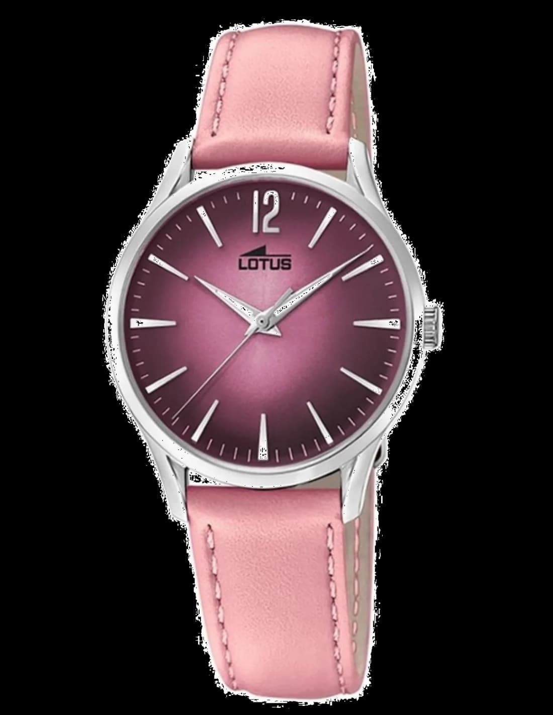 Montre Lotus L18406/2 au cadran or rose avec finition soleil et index dorés