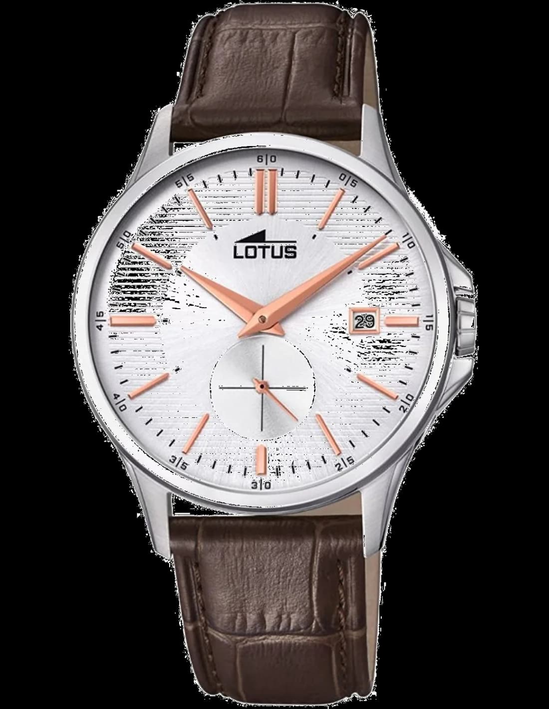 Montre Lotus L18424/2 avec cadran bleu soleil et index argentés, style classique et élégant