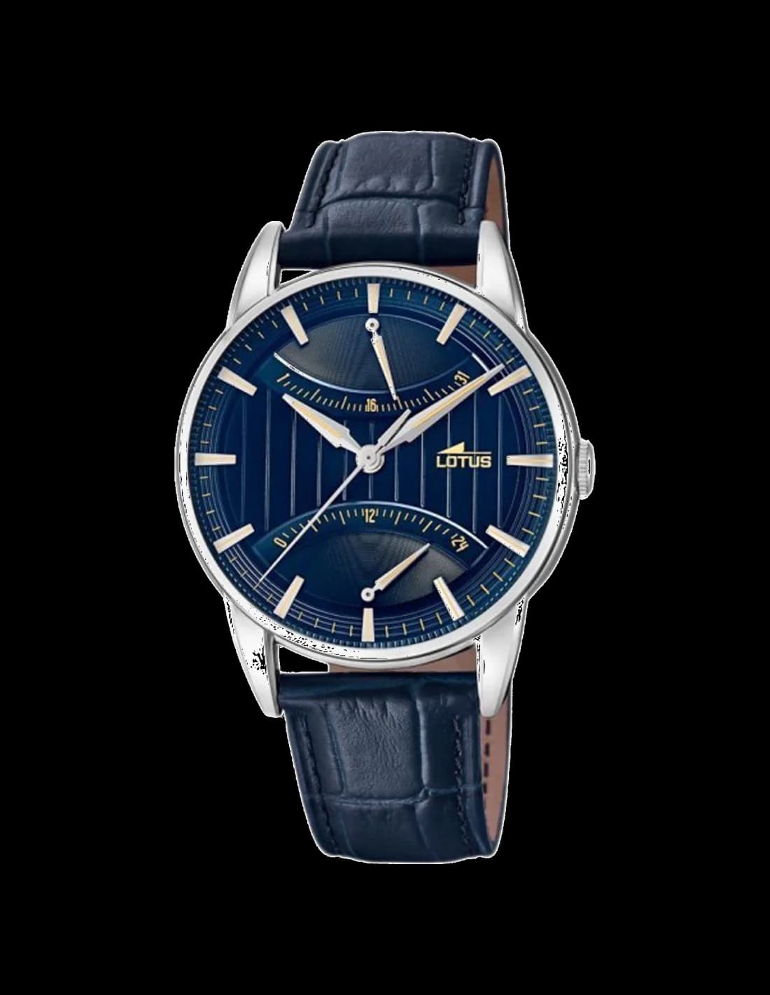 Montre Lotus L18429/3 avec cadran bleu et finitions argentées, style classique élégant