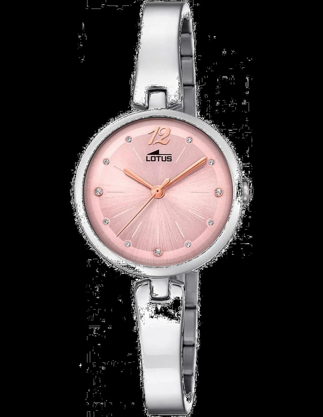 Montre Lotus L18445/2 au cadran argenté avec index et aiguilles ton sur ton, style élégant et minimaliste