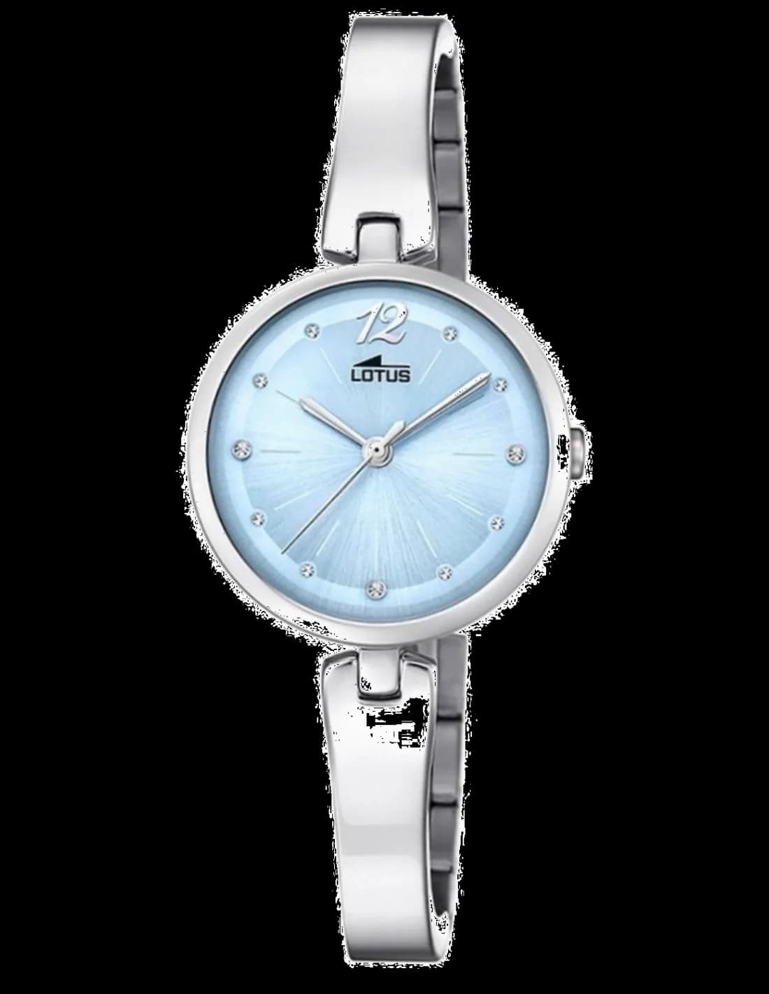 Montre Lotus L18445/3 argentée avec cadran blanc nacré et index dorés, style élégant et raffiné