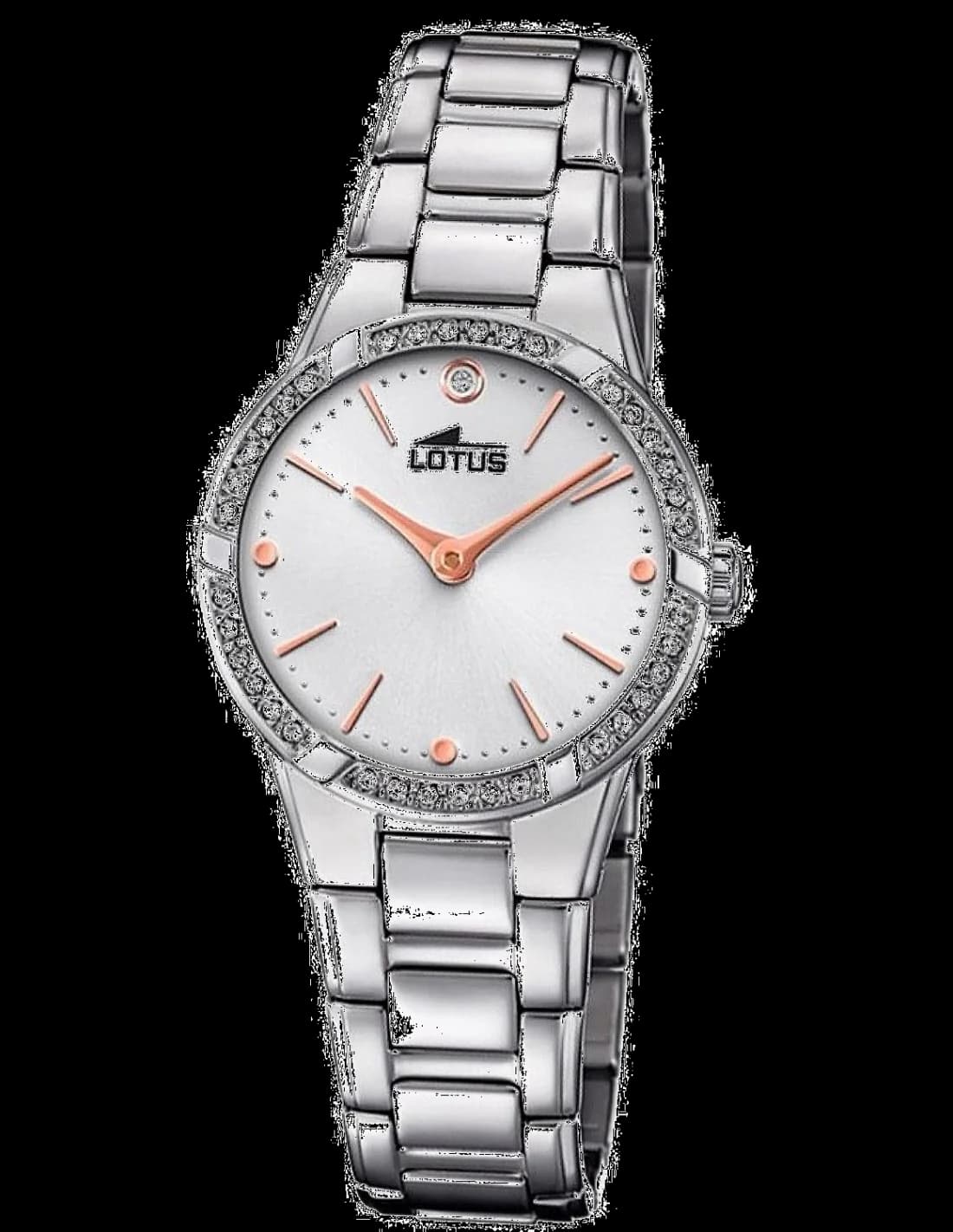 Montre Lotus L18454/1 avec cadran blanc nacré et index dorés, style élégant et raffiné