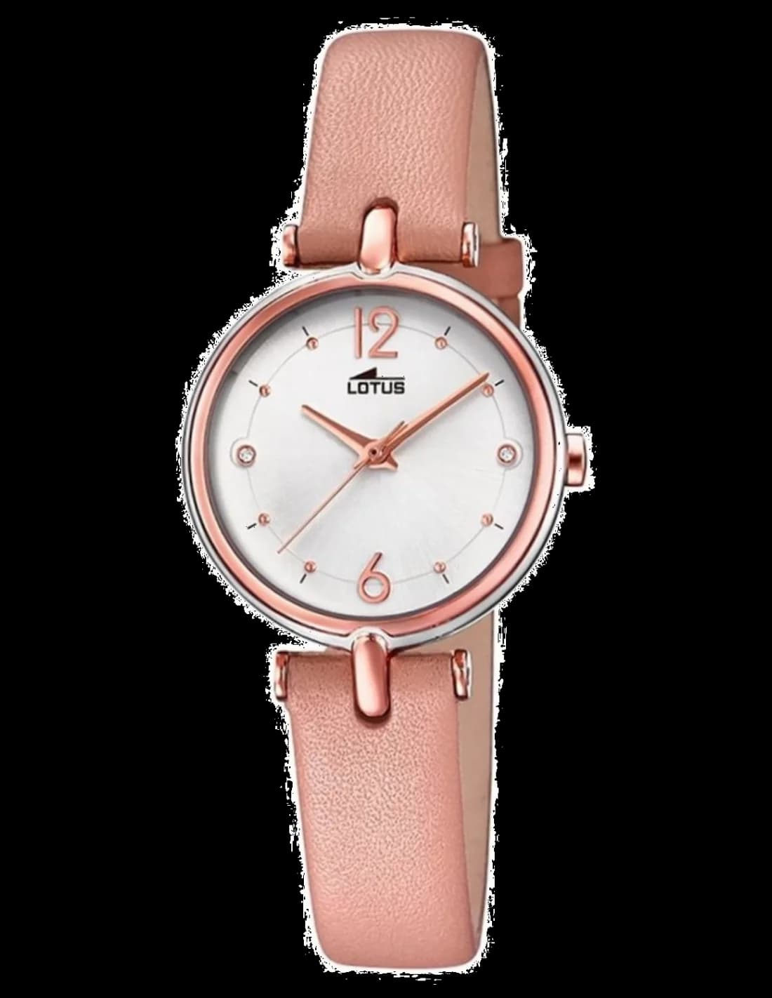 Montre Lotus L18459/2 au cadran rose soleil et boîtier acier doré, style élégant et féminin