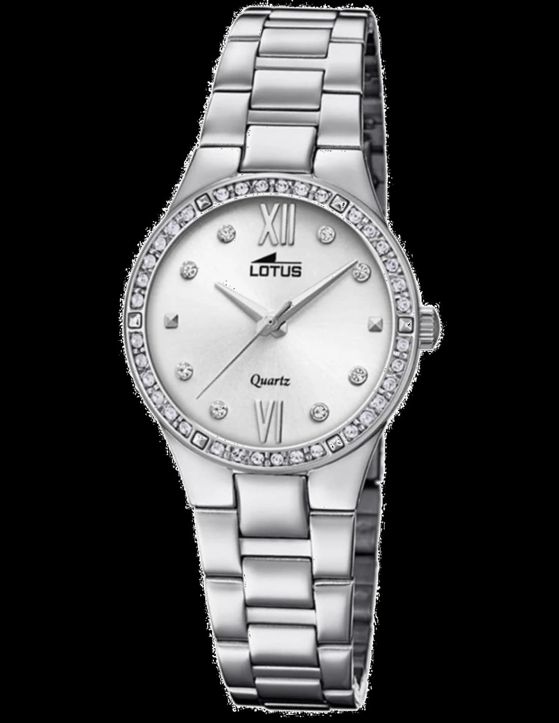 Montre Lotus L18460/1 avec cadran blanc nacré et index dorés, style élégant et raffiné