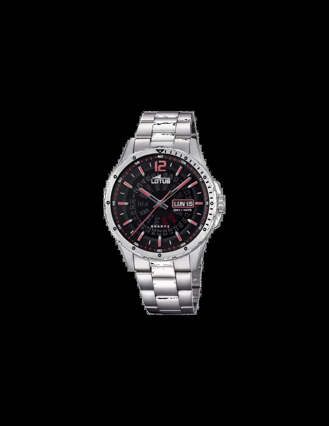 Montre Lotus L18524/3 en acier avec cadran bleu soleillé