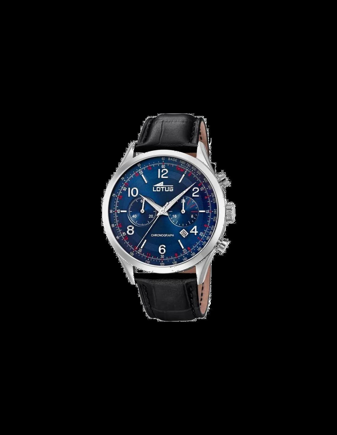 Montre Lotus L18557/2 acier et cadran bleu, style classique élégant