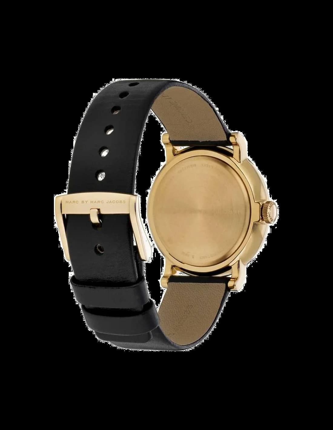 Cadran Marc Jacobs MBM1269 présentant index bâtons argentés, aiguilles fines et date à 3h, lisibilité parfaite