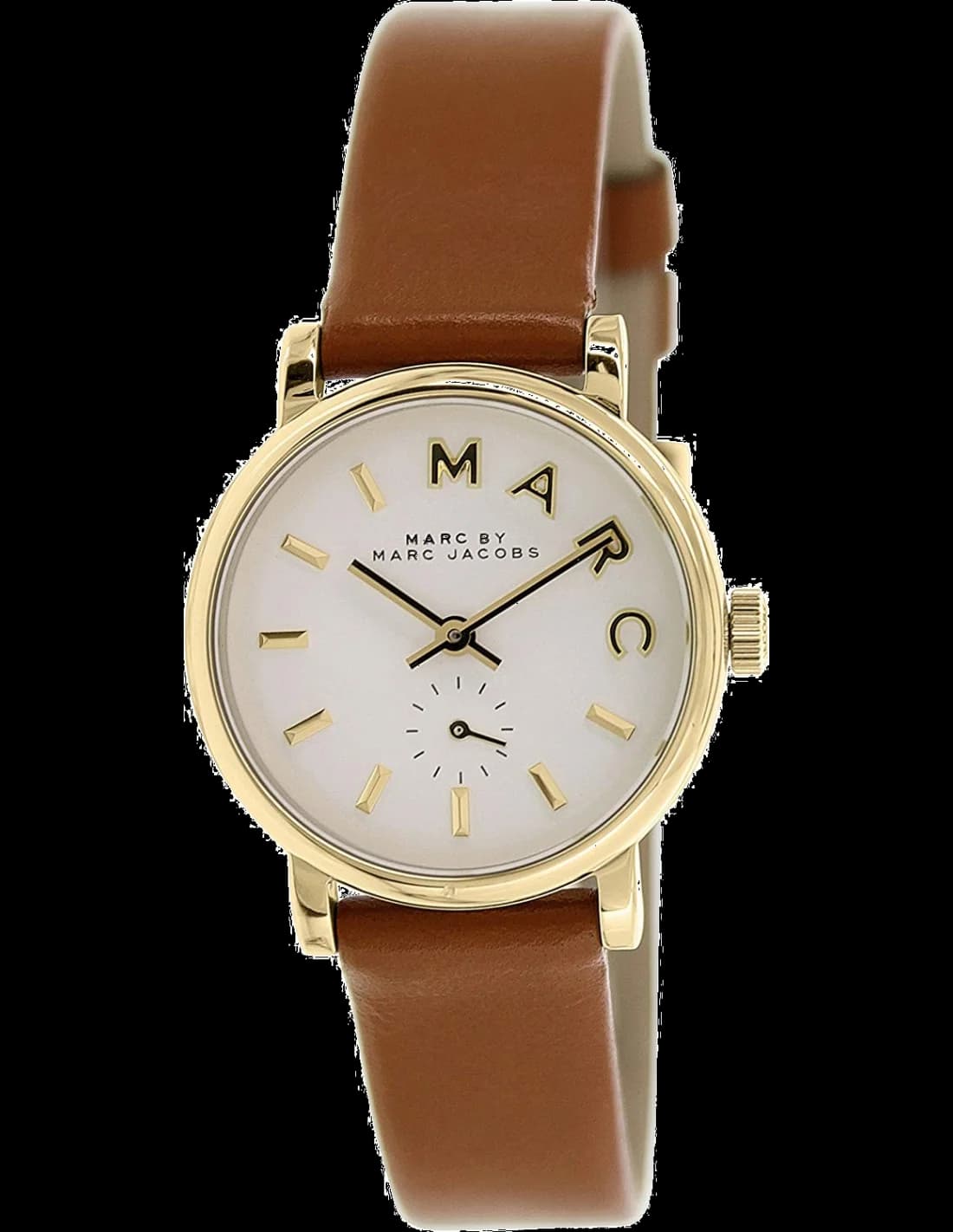 Montre Marc Jacobs MBM1317 avec cadran bleu soleil et aiguilles dorées