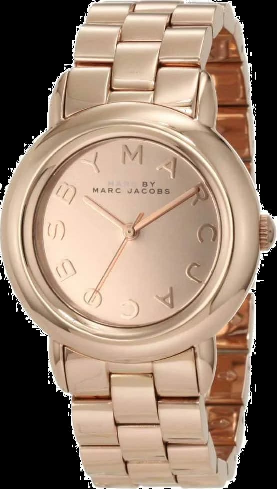 Montre Marc Jacobs MBM3099 au cadran rose et finitions or rose, style élégant et féminin