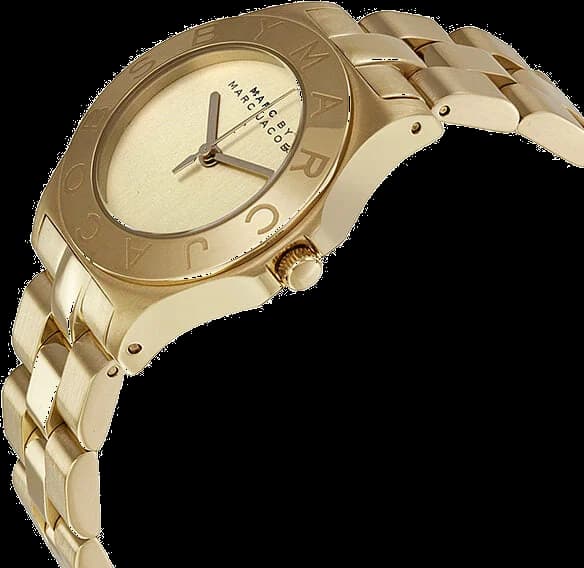 Bracelet Marc Jacobs MBM3126 en acier inoxydable doré or jaune, maillons lisses et élégants