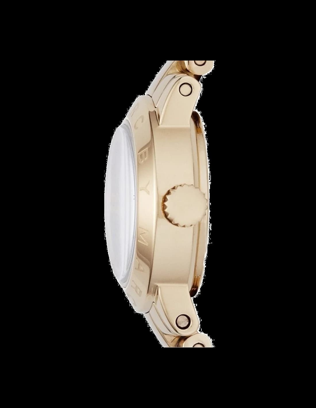 Cadran Marc Jacobs MBM3226 petit cadran blanc avec index brillants, aiguilles fines et logo Marc Jacobs