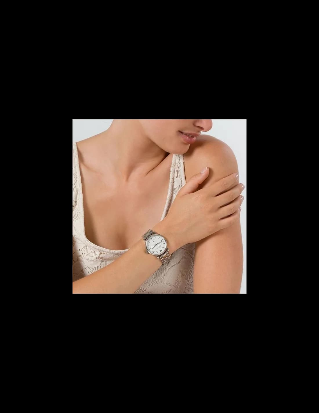 Montre Marc Jacobs MBM3242 en acier poli avec cadran blanc vue 4