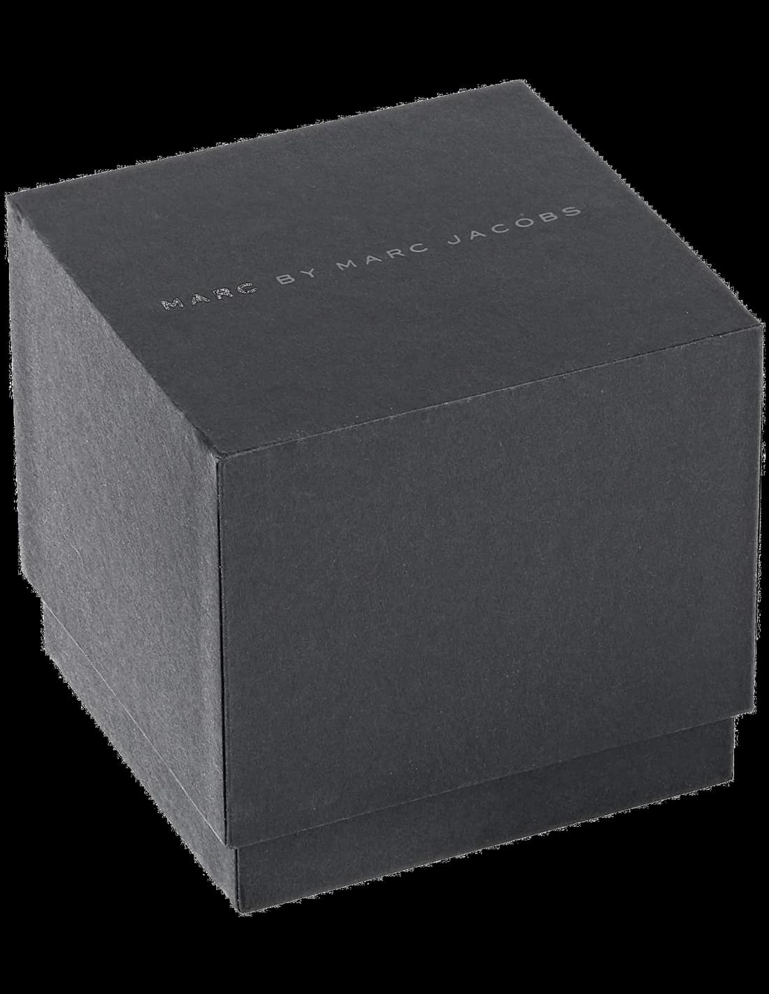 Cadran Marc Jacobs MBM3298 affichage analogique, index bâtons et chiffres romains alternés, guichet date à 3h