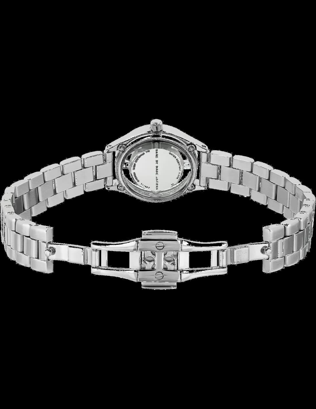 Bracelet Marc Jacobs MBM3416 en cuir marron clair avec coutures contrastantes et boucle ardillon dorée