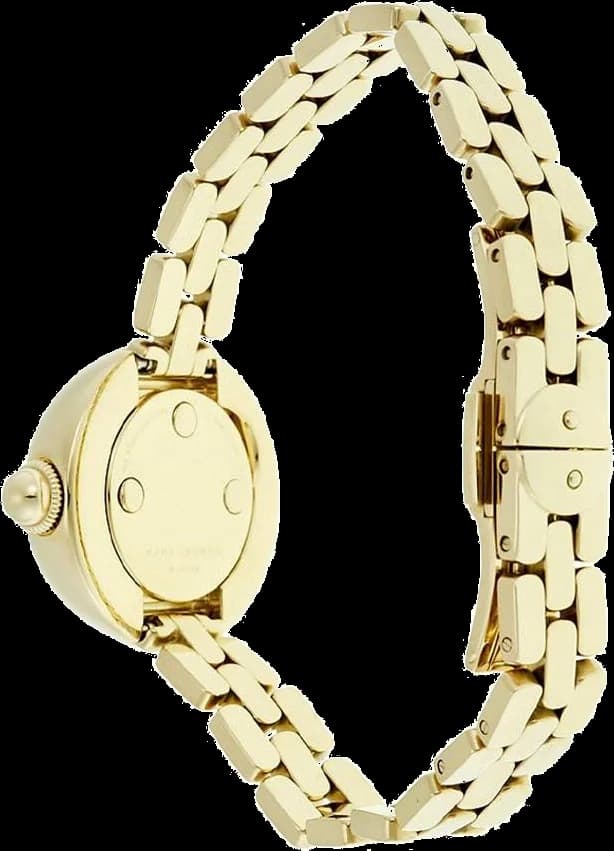Bracelet Marc Jacobs MJ3459 en acier doré jaune à mailles milanaises, fermoir déployante