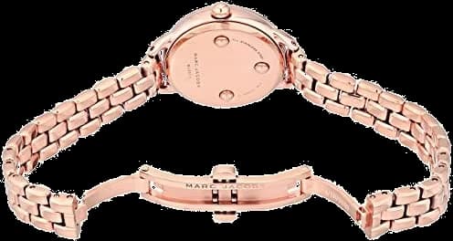 Bracelet Marc Jacobs MJ3511 en acier or rose à maillons, fermoir déployant, finition polie et aspect luxueux