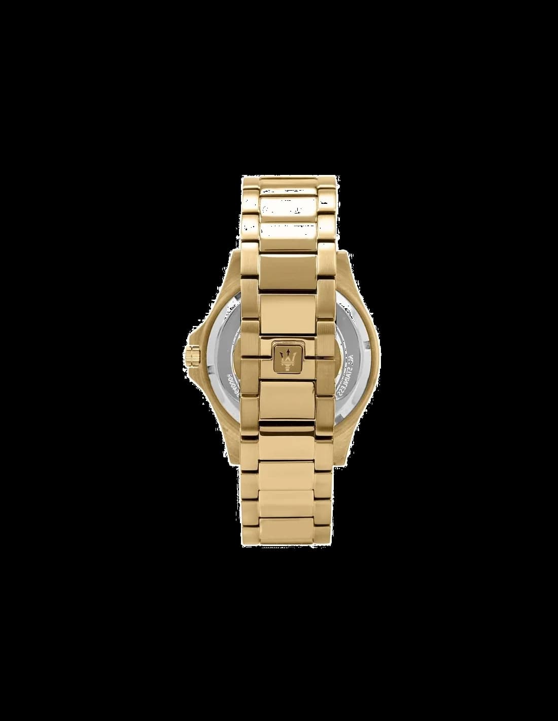 Boîtier Maserati R8823140003 acier de 44mm avec lunette tachymétrique gravée, verre saphir bombé