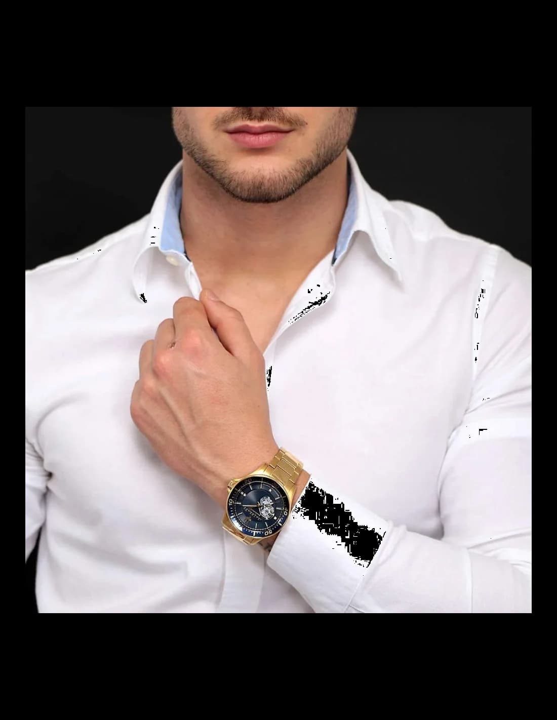 Boîtier Maserati R8823140004 en acier brossé de 43 mm, lunette fine et fond gravé édition limitée