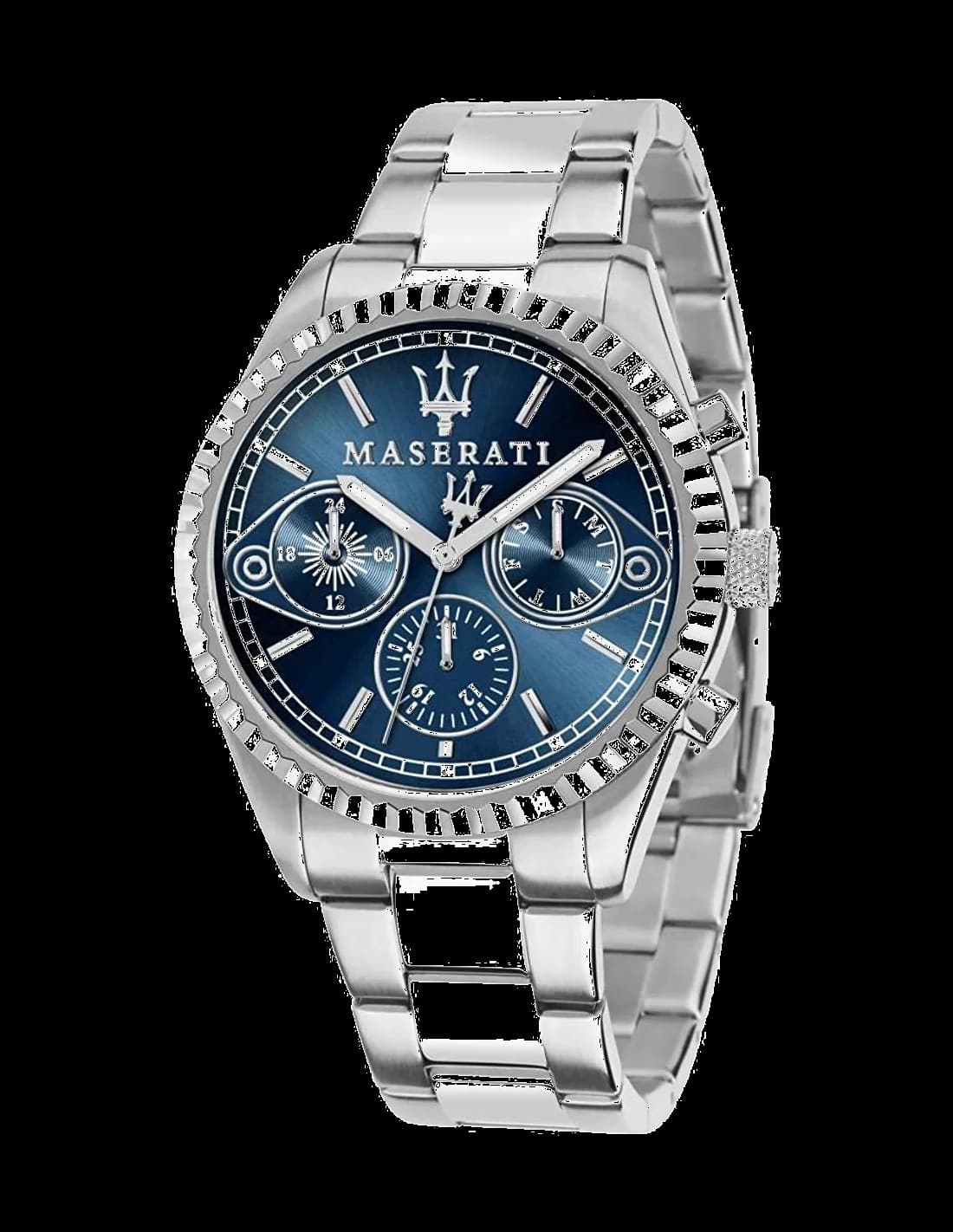 Montre Maserati R8853100013 au cadran bleu sport avec style contemporain et finition satinée